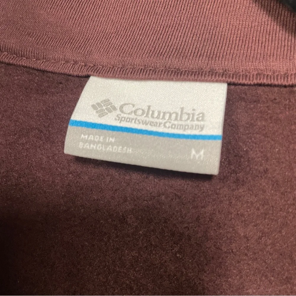 NWT Columbia Men’s Barlow Basin Half Zip Long Sleeve Pullover Size M Burgandy - Picture 3 of 5